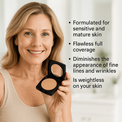 Danyel' Soft Beige Mini Compact and Translucent Powder